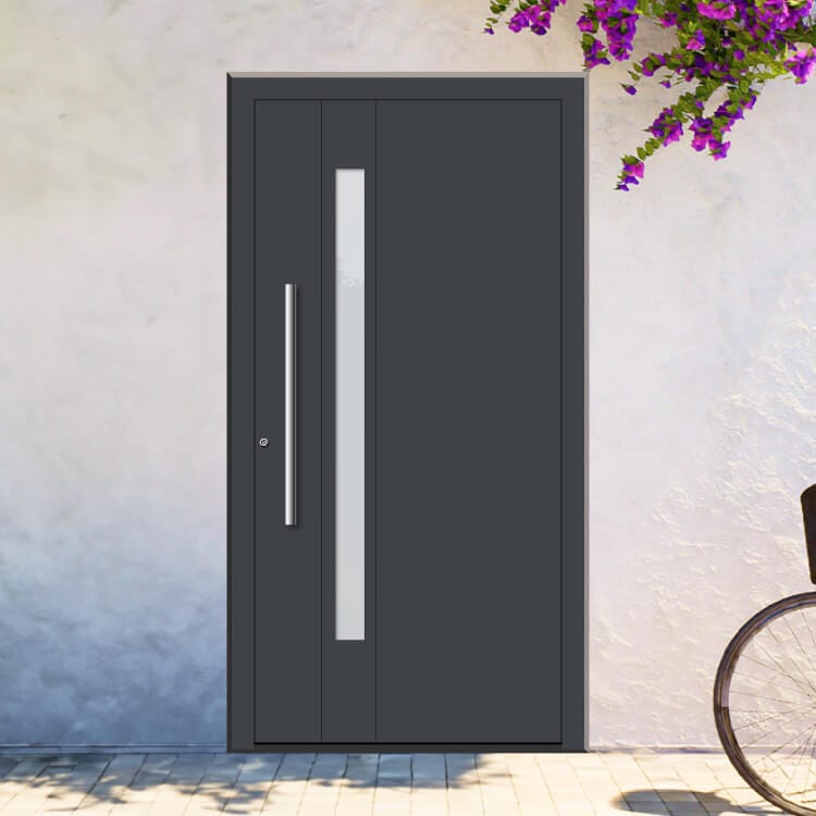 Puerta de entrada de aluminio panel Alicante