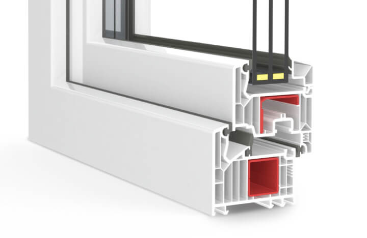 Ventana con persiana monoblock de PVC